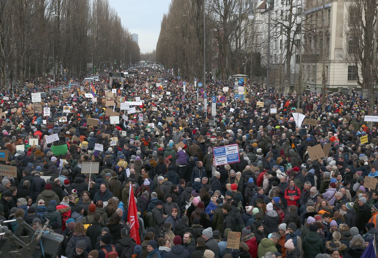 Große Demonstration gegen rechts in München, Januar 2024